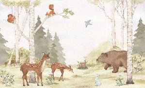 Papier peint forêt enchantée chambre enfant, XXL, tendance