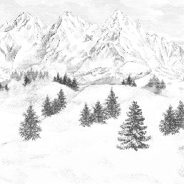 Papier peint montagne sommets de Chamonix