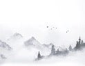 Papier peint zen paysage minimaliste
