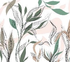 Papier peint panoramique fleur graphique