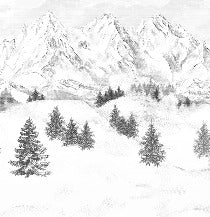 Papier peint montagne sommets de Chamonix, XXL, tendance