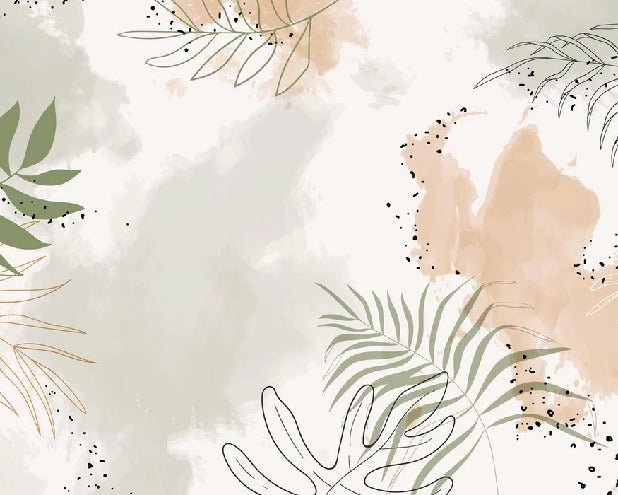 Papier peint panoramique aquarelle végétale