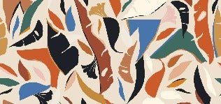 Papier peint contemporain végétal