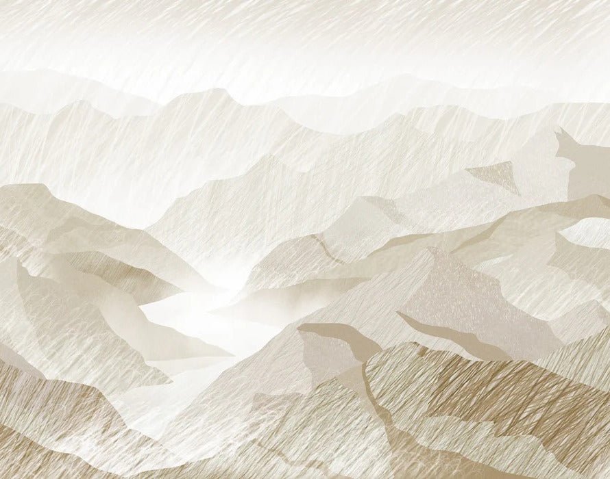 Papier peint illustration montagnes sépia, XXL, tendance