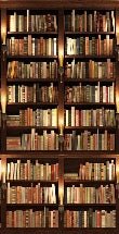 Papier peint trompe l'oeil Authentique Bibliothèque