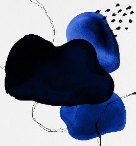 Papier peint moderne aquarelle bleu pétrole