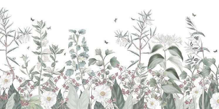 Papier peint fleurs sauvages