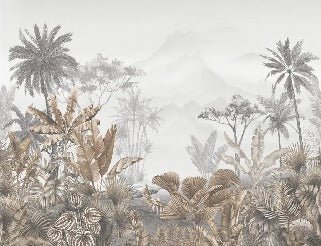 Papier peint tendance tropical sepia