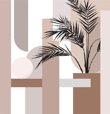 Papier peint panoramique géométrique terracotta, XXL, tendance