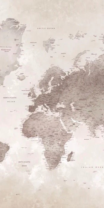 Papier peint carte du monde intemporel