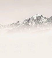 Papier peint Mont Blanc dans la brume sépia