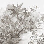 Papier peint panoramique jungle pittoresque, XXL, tendance