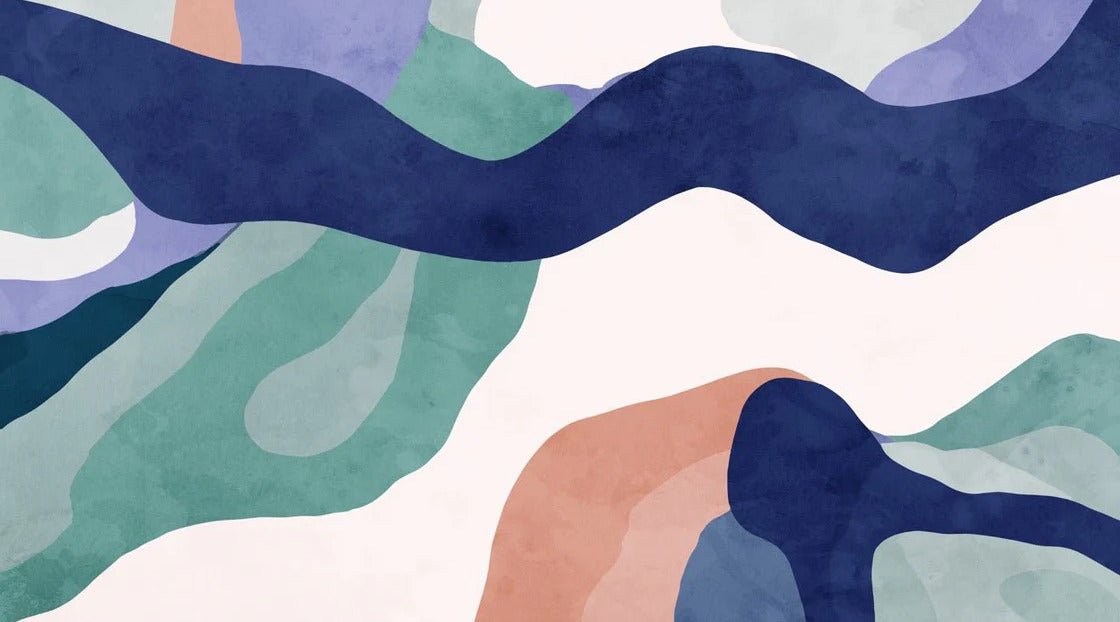 Papier peint abstrait ondulation, XXL, tendance