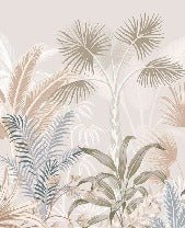 Papier peint panoramique jungle terracotta