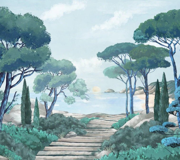 Papier peint balade dans les calanques, XXL, tendance