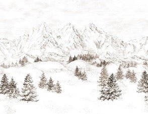 Papier peint montagne massif des Alpes, XXL, tendance