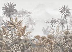 Papier peint tendance tropical sepia, XXL, tendance