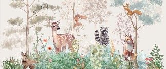 Papier peint chambre enfant nature magique beige, XXL, tendance