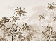 Papier peint panoramique jungle eden sépia