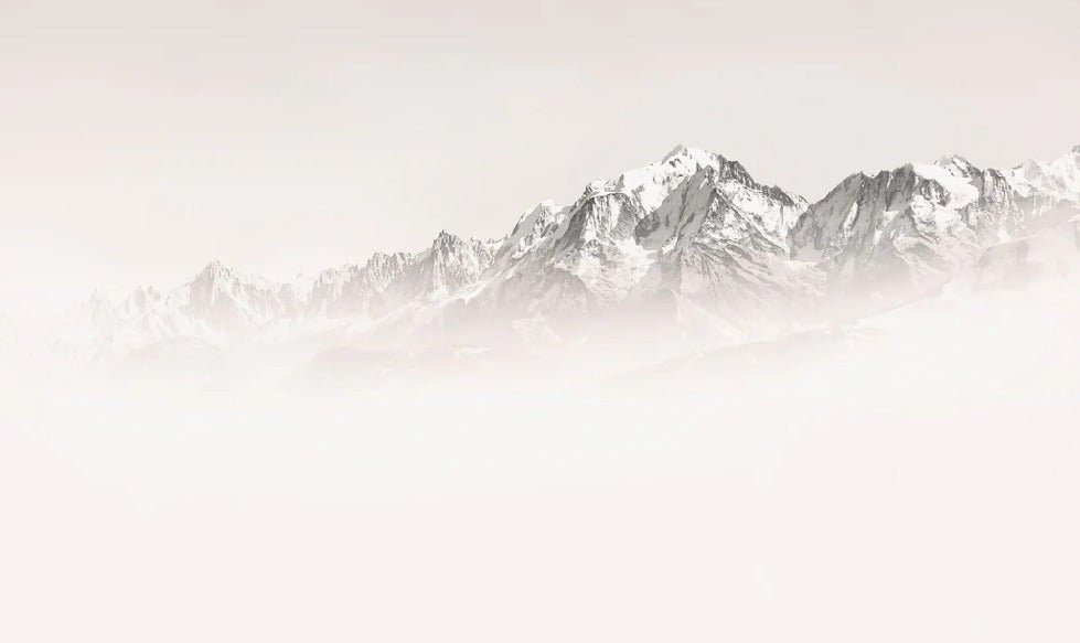 Papier peint matin brumeux Mont Blanc