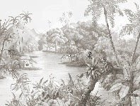 Papier peint panoramique jungle pittoresque
