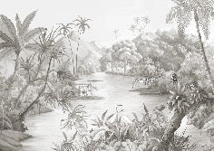 Papier peint restaurant jungle pittoresque