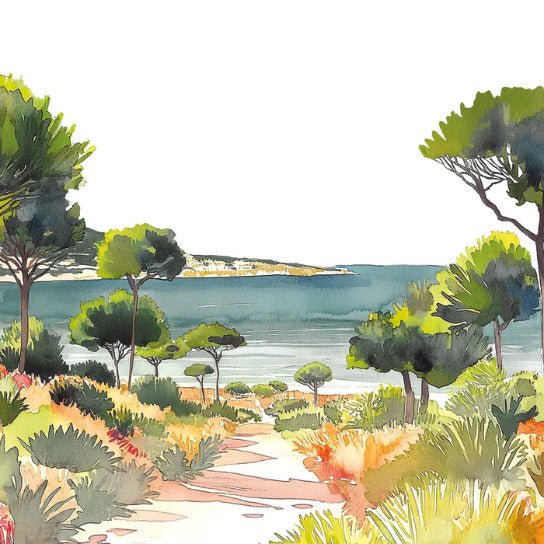 Papier peint panoramique air estival, mural concept, tendance