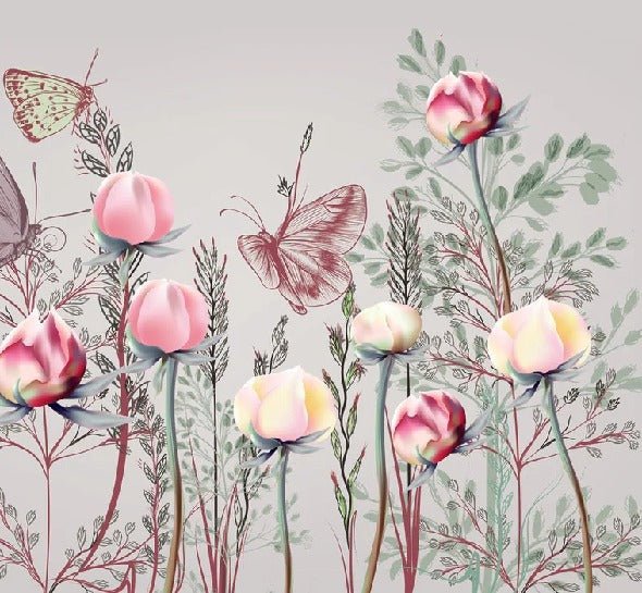 Papier peint panoramique Fleur & Tulipe