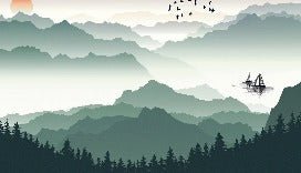 Papier peint montagne et voile sur le lac, XXL, tendance