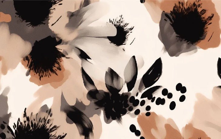 Papier peint fleur hypnotique