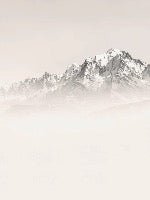 Papier peint Mont Blanc dans la brume sépia