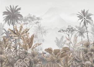 Papier peint tendance tropical sepia