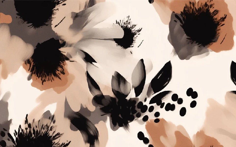 Papier peint fleur hypnotique