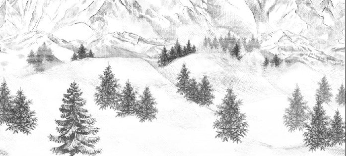 Papier peint montagne sommets de Chamonix