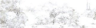 Papier peint forêt de pin aquarelle