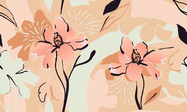 Papier peint yoga méditation fleur
