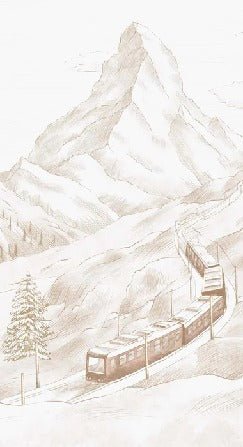 Papier peint panoramique Mont Cervin sépia, XXL, tendance