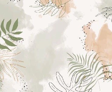 Papier peint panoramique aquarelle végétale