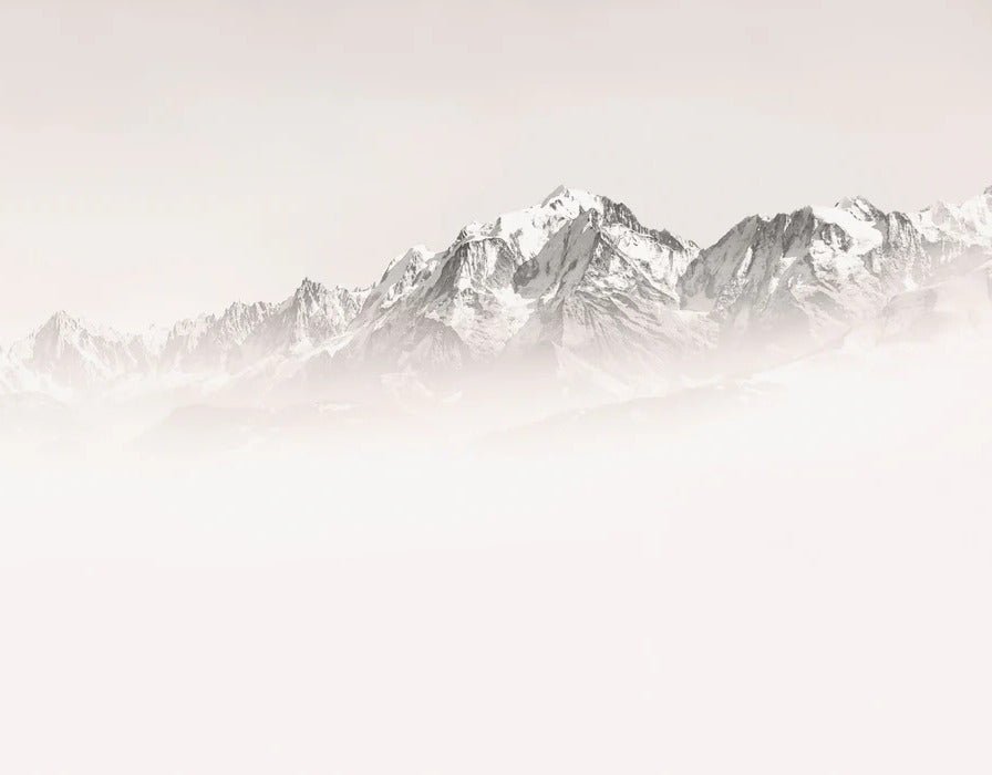Papier peint matin brumeux Mont Blanc