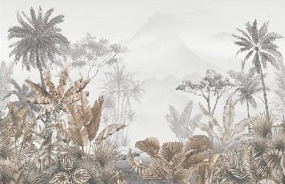 Papier peint tendance tropical sepia