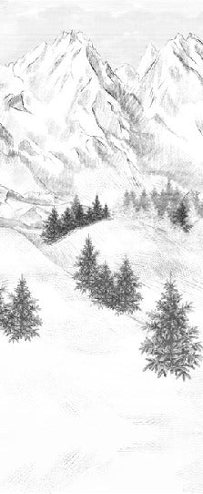Papier peint montagne sommets de Chamonix