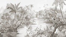 Papier peint panoramique jungle pittoresque
