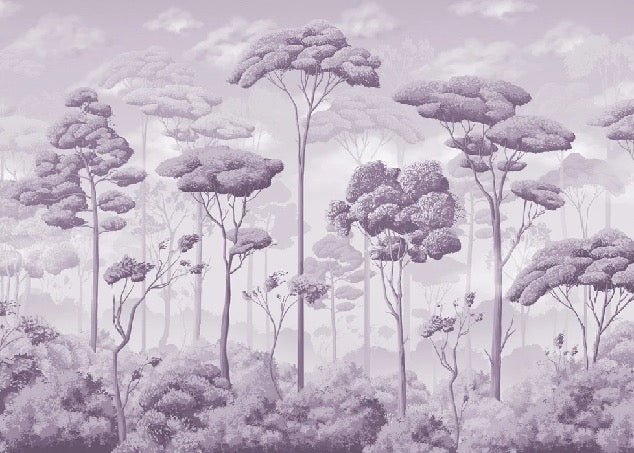 Papier peint panoramique pinède volupté violet