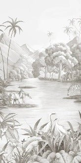 Papier peint panoramique jungle pittoresque
