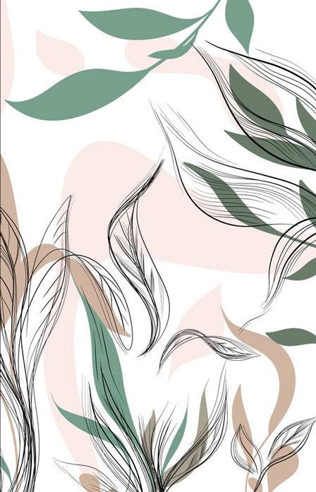 Papier peint panoramique fleur graphique