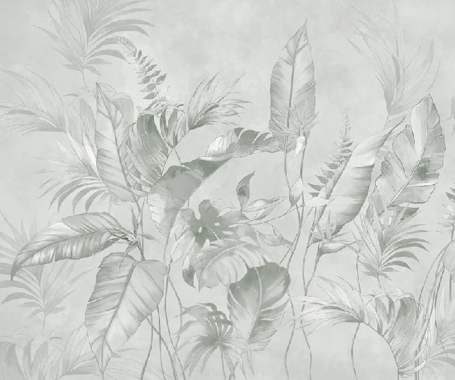 Papier peint élégante jungle sauge