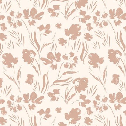 Papier peint fleur beige poudré, XXL, tendance