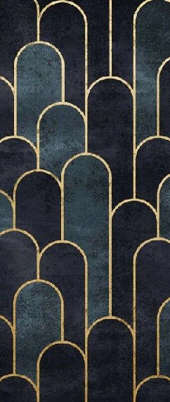 Papier peint toilette dark blue chic