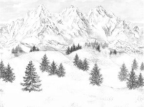 Papier peint montagne sommets de Chamonix