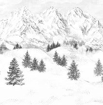 Papier peint montagne sommets de Chamonix